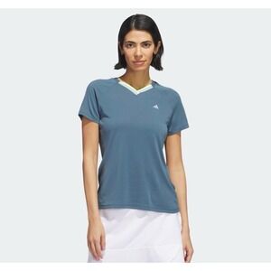 Adidas‎ Climalite Women's V-Neck Athletic Performance T-Shirt Blue Size XL